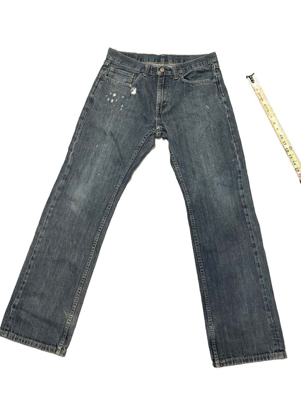 Levi's 559 Relaxed Straight Jeans Men's Paint Splatter Destructed Blue 32x34
